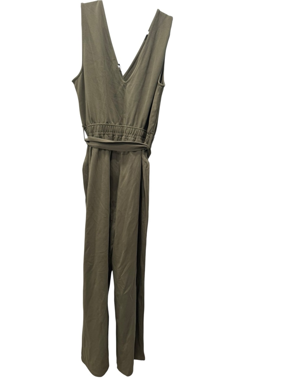 The Drop Carolyn Mirand Sleeveless Wrap Jumpsuit with Tie Waist. Size Large NWT - Picture 3 of 5